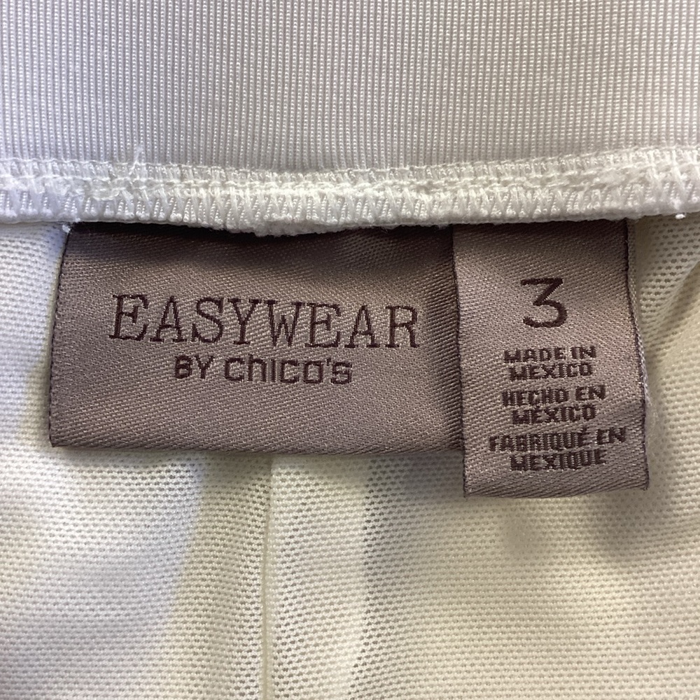 Chico's Easywear White Sweat pants Sz 3 - Picture 4 of 14